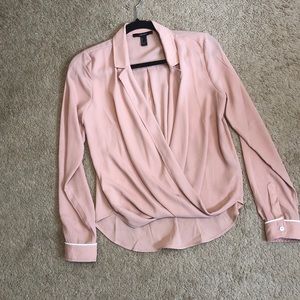 Mauve pink blouse shirt top